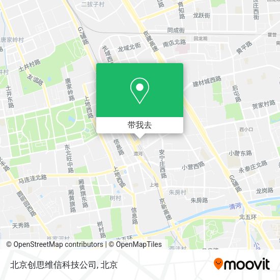北京创思维信科技公司地图