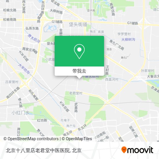 北京十八里店老君堂中医医院地图