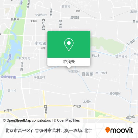 北京市昌平区百善镇钟家营村北奥一农场地图