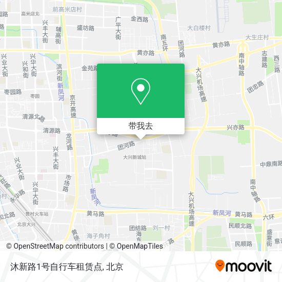沐新路1号自行车租赁点地图