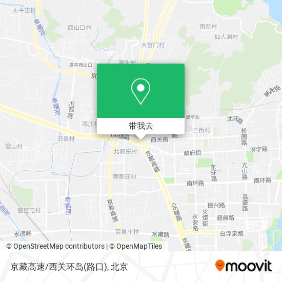 京藏高速/西关环岛(路口)地图
