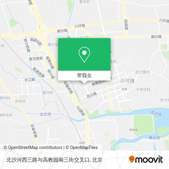 北沙河西三路与高教园南三街交叉口地图