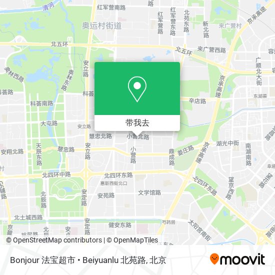 Bonjour 法宝超市 • Beiyuanlu 北苑路地图