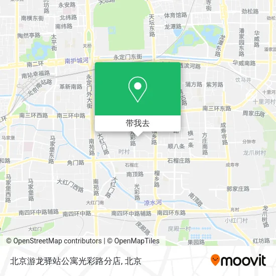 北京游龙驿站公寓光彩路分店地图