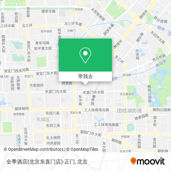 全季酒店(北京东直门店)-正门地图