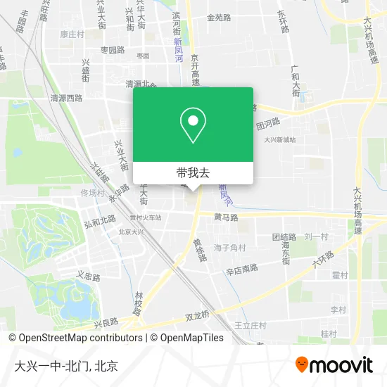 大兴一中-北门地图