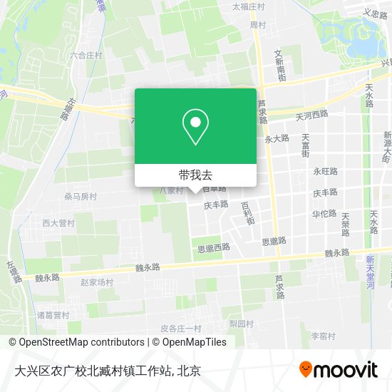 大兴区农广校北臧村镇工作站地图
