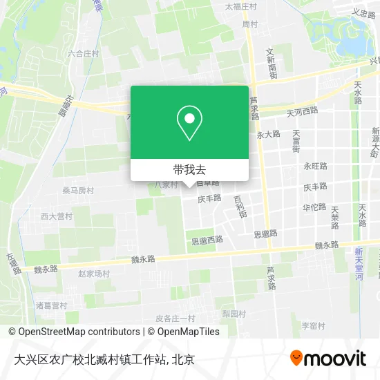 大兴区农广校北臧村镇工作站地图