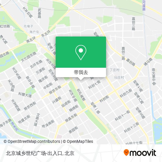 北京城乡世纪广场-出入口地图