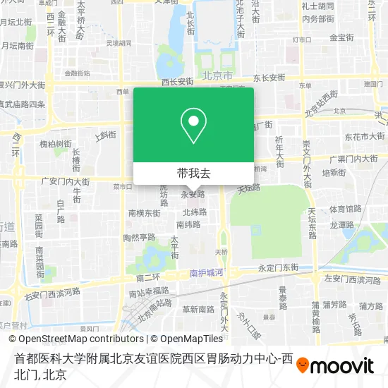 首都医科大学附属北京友谊医院西区胃肠动力中心-西北门地图