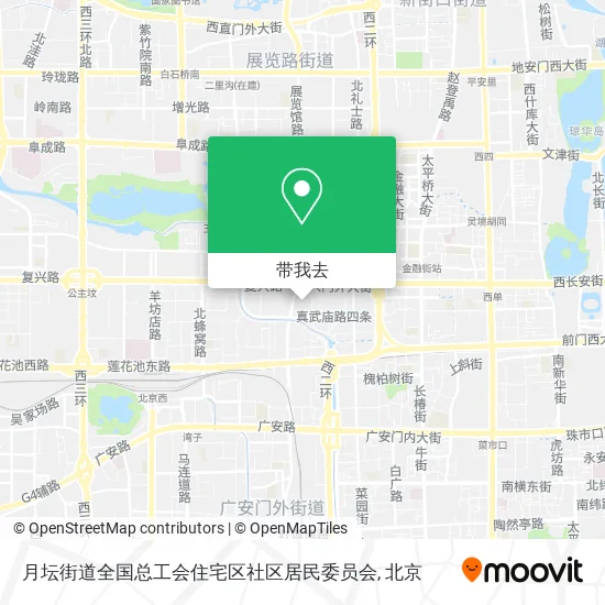 月坛街道全国总工会住宅区社区居民委员会地图