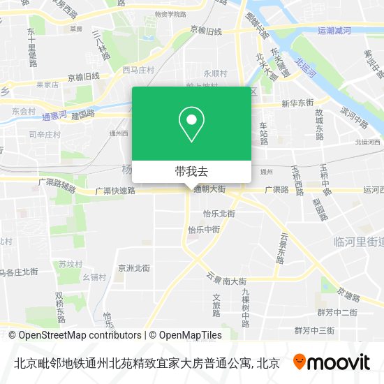 北京毗邻地铁通州北苑精致宜家大房普通公寓地图