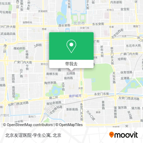 北京友谊医院-学生公寓地图