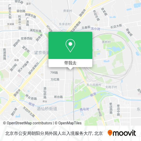北京市公安局朝阳分局外国人出入境服务大厅地图