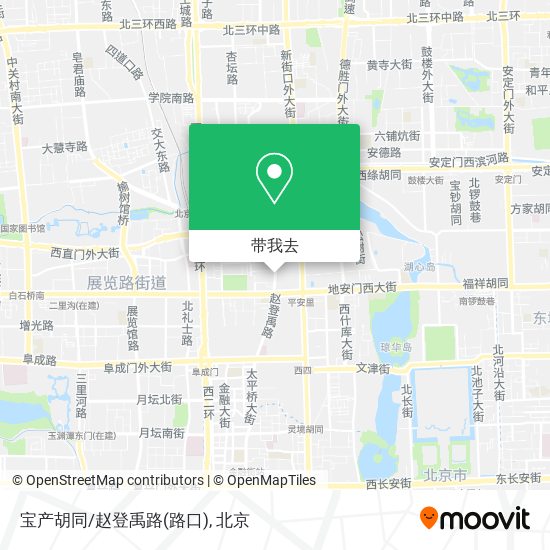 宝产胡同/赵登禹路(路口)地图