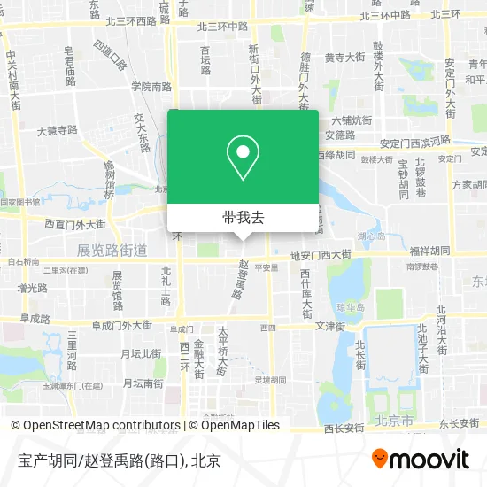 宝产胡同/赵登禹路(路口)地图
