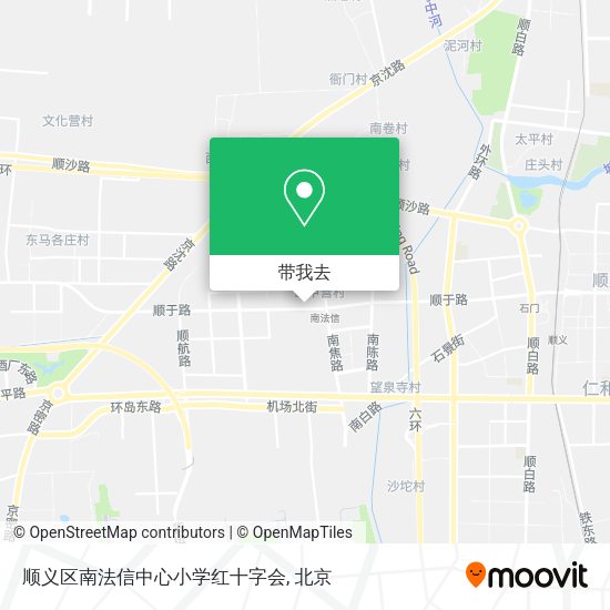 顺义区南法信中心小学红十字会地图