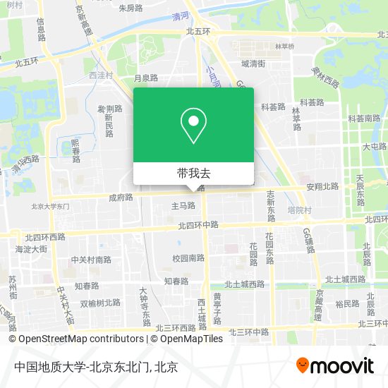 中国地质大学-北京东北门地图