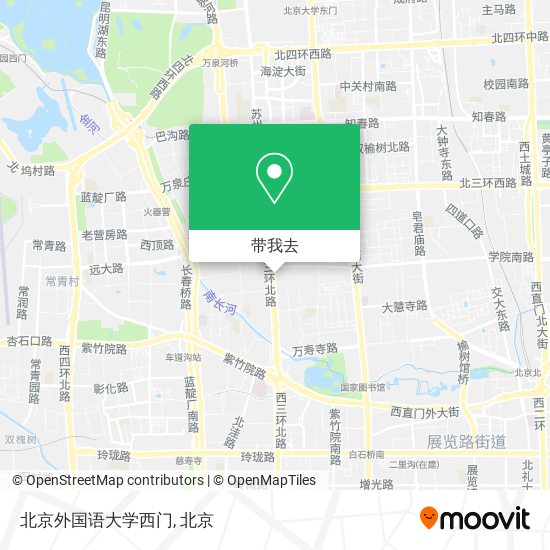 北京外国语大学西门地图