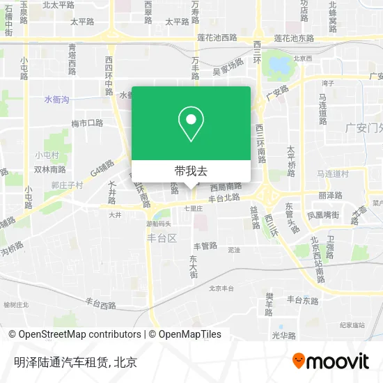 明泽陆通汽车租赁地图