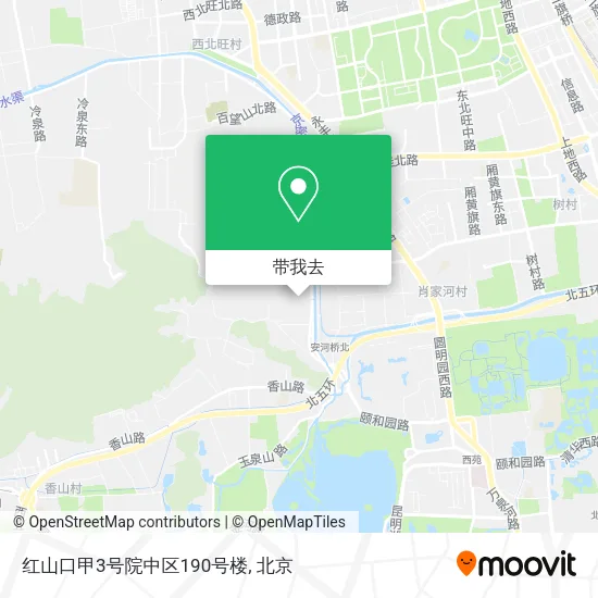 红山口甲3号院中区190号楼地图