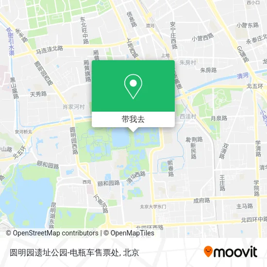 圆明园遗址公园-电瓶车售票处地图