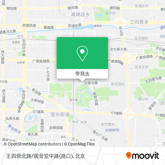 王四营北路/观音堂中路(路口)地图