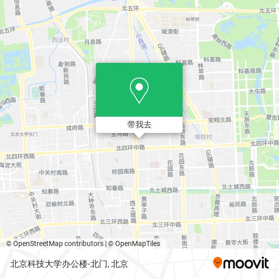 北京科技大学办公楼-北门地图