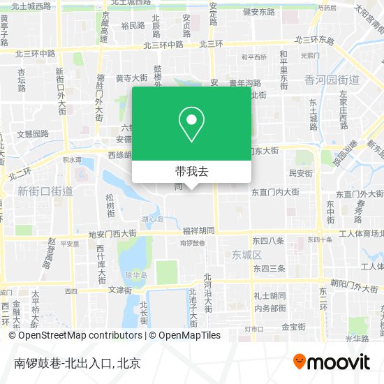 南锣鼓巷-北出入口地图