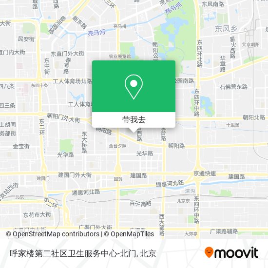 呼家楼第二社区卫生服务中心-北门地图