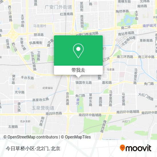 今日草桥小区-北2门地图