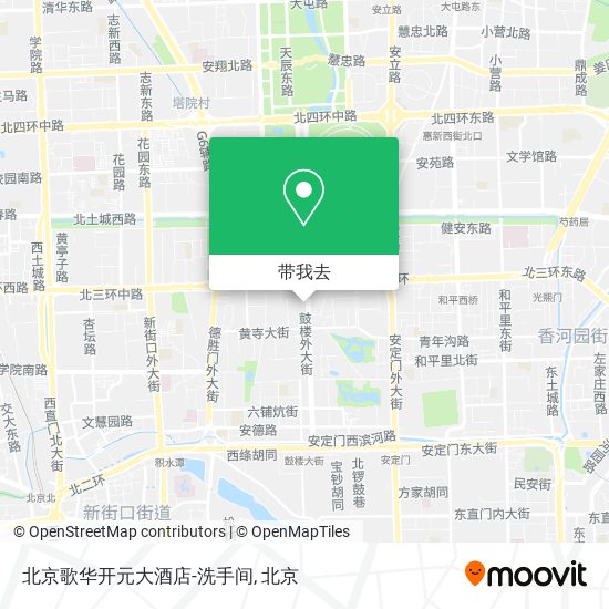 北京歌华开元大酒店-洗手间地图
