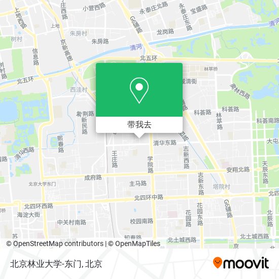 北京林业大学-东门地图