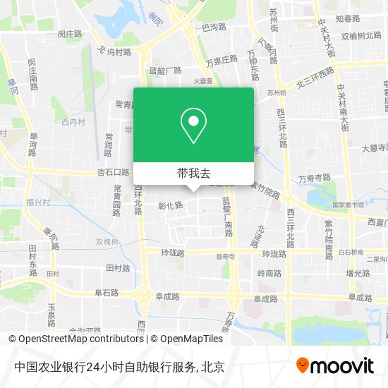 中国农业银行24小时自助银行服务地图