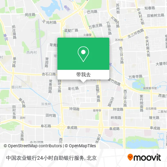 中国农业银行24小时自助银行服务地图