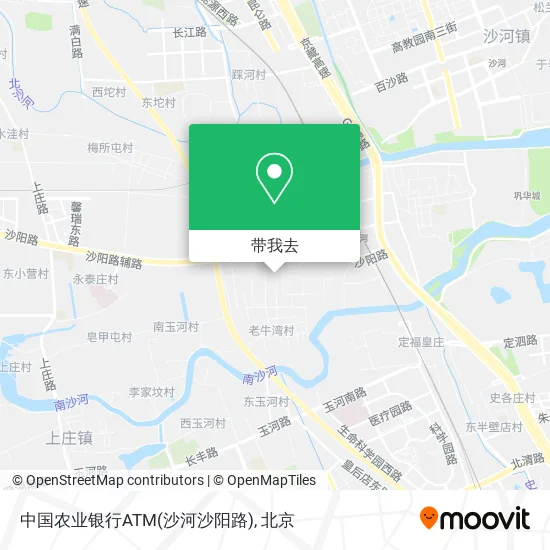 中国农业银行ATM(沙河沙阳路)地图
