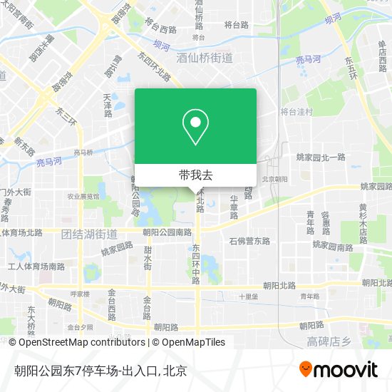 朝阳公园东7停车场-出入口地图
