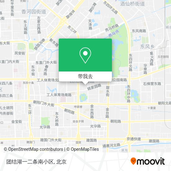 团结湖一二条南小区地图
