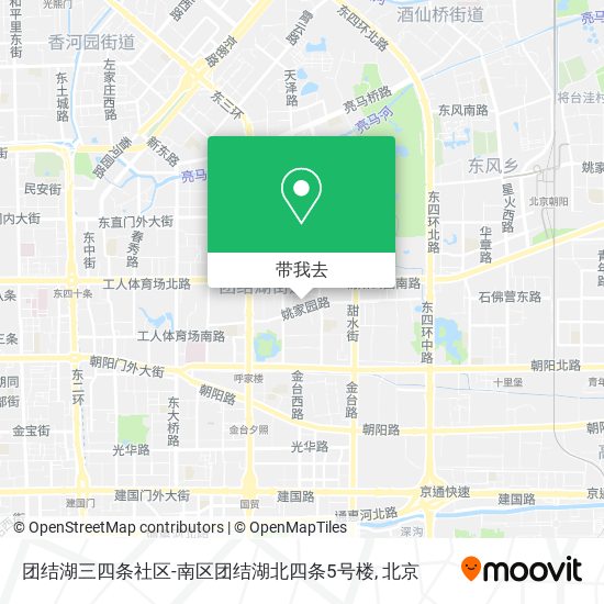 团结湖三四条社区-南区团结湖北四条5号楼地图