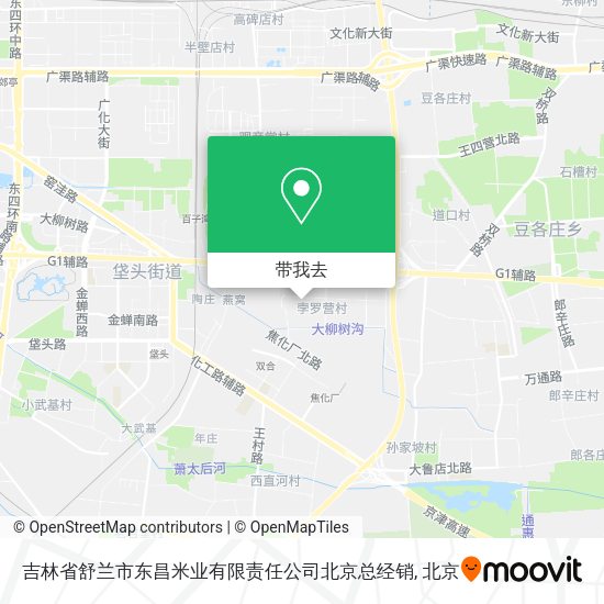 吉林省舒兰市东昌米业有限责任公司北京总经销地图