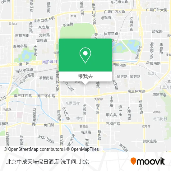 北京中成天坛假日酒店-洗手间地图