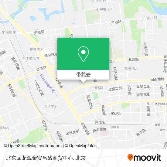 北京回龙观金安昌盛商贸中心地图