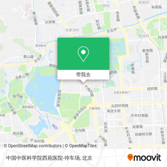 中国中医科学院西苑医院-停车场地图