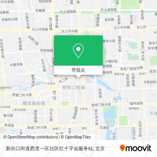 新街口街道西里一区社区红十字会服务站地图