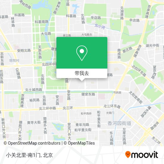 小关北里-南1门地图