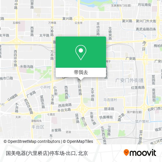 国美电器(六里桥店)停车场-出口地图