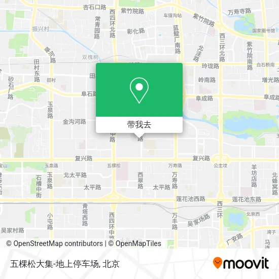 五棵松大集-地上停车场地图