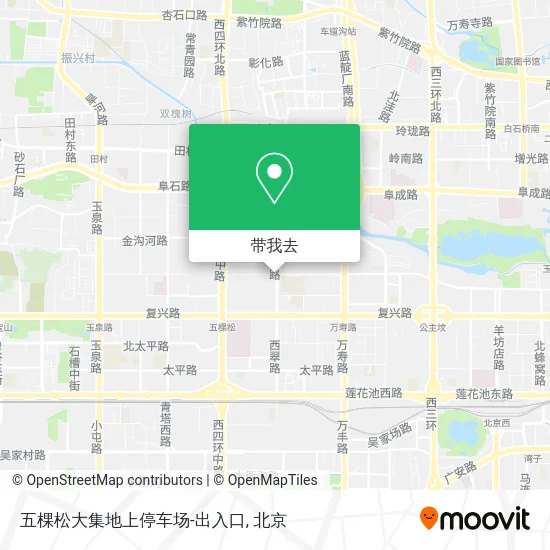 五棵松大集地上停车场-出入口地图