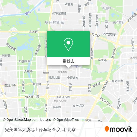 完美国际大厦地上停车场-出入口地图