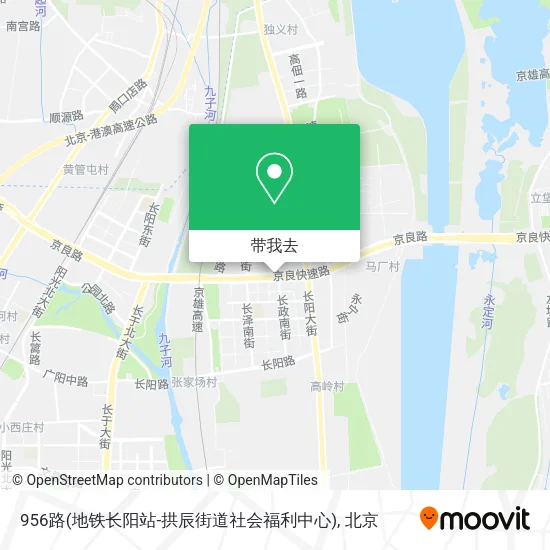 956路(地铁长阳站-拱辰街道社会福利中心)地图